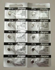 ENERGIZER Battery 319 (SR527SW)  Low Drain 1.55v  10 Batteries