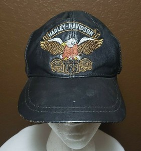 harley davidson leather baseball caps