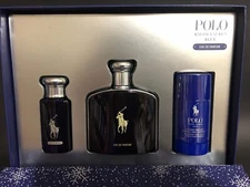 Ralph Lauren Polo BLUE Men 3 pc Gift Set 125ml + 30ml Edp Spray +Deodorant Stick