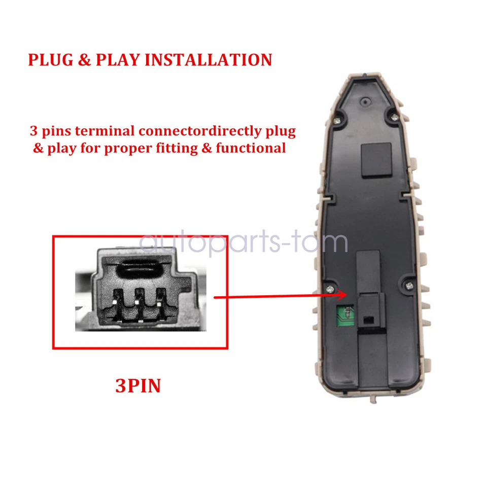 前左主电源窗开关 2229056800 适用于梅赛德斯奔驰 C300 GLC300 — 第 3/4 张图片
