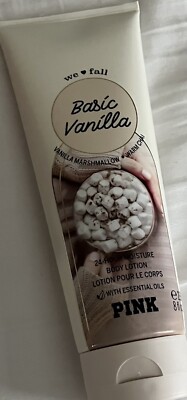 NEW VICTORIA'S SECRET PINK BASIC VANILLA SCENTED BODY LOTION-8 FL OZ TUBE