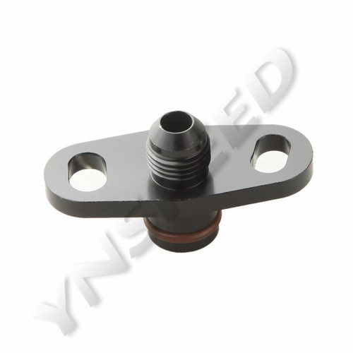 For Mitsubishi Lancer Evo 4G63 E Black Fuel Rail Adapter -6AN (-6 JIC AN-06) - Picture 3 of 6