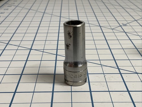 S-K 3/8 Deep 6pt 3/8in. Socket, 40412, 1-3/4in. tall, plating loss-USA - Picture 4 of 6