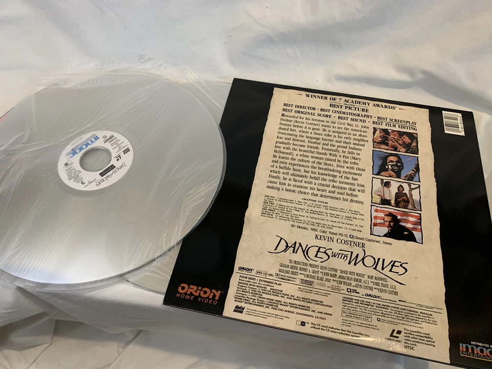 Dances with Wolves - Widescreen Edition - Kevin Costner - Laserdisc LD - Image 2 of 3
