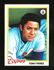 1978 Topps BASEBALL #15 TONY PEREZ EXMINT HOF MONTREAL EXPOS (SB2)