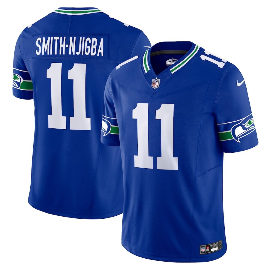 Seattle Seahawks Jaxon Smith-Njigba Nike Royal Throwback FUSE NFL