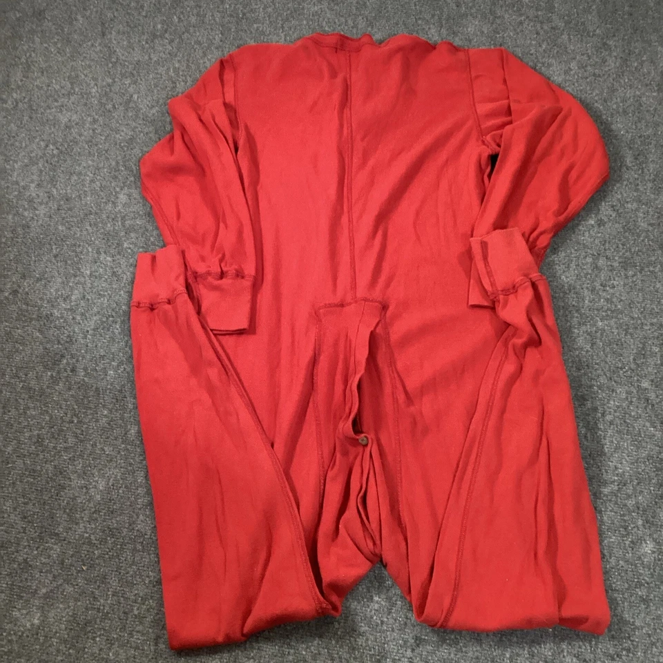 Pijama de una pieza rojo extra grande Fruit of the Loom para hombre ropa de salón de manga larga Foto 4 de 4