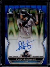 2023 Bowman Chrome Prospect Autographs Blue RayWave Ronald Hernandez 8/150