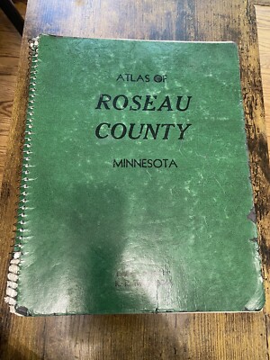 Vintage 1985 Atlas Of Roseau County Minnesota Directory Map Farm Land Book
