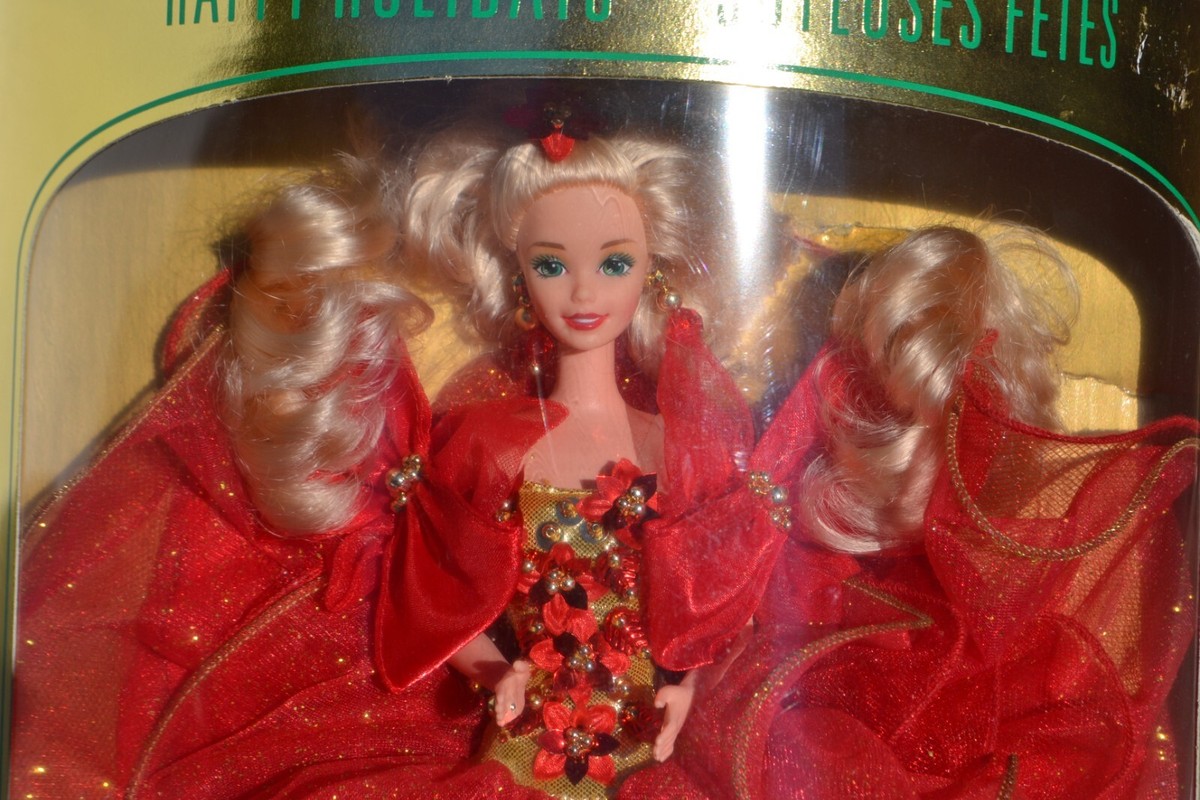 1993 Happy Holidays Barbie Doll Christmas Special Edition Red gown Mattel 10824 | eBay 1993 Happy Holidays Barbie Doll Christmas Special Edition Red gown Mattel 10824 | eBay