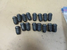 16 Black 7/16-20 Closed End Spline Tuner Lug Nuts for Aftermarket Wheels