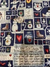 Christmas Holiday Snow Snowmen Snowflakes Trees 100% Cotton