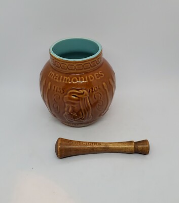Vintage Ceramic Mortar & Pestle SCHERING 1968 Commemorative Issue #6 Pharmacy RX