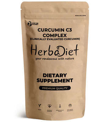 Turmeric Curcumin C3 Complex Clinically Evaluated PURE 95% Curcuminoids Powder
