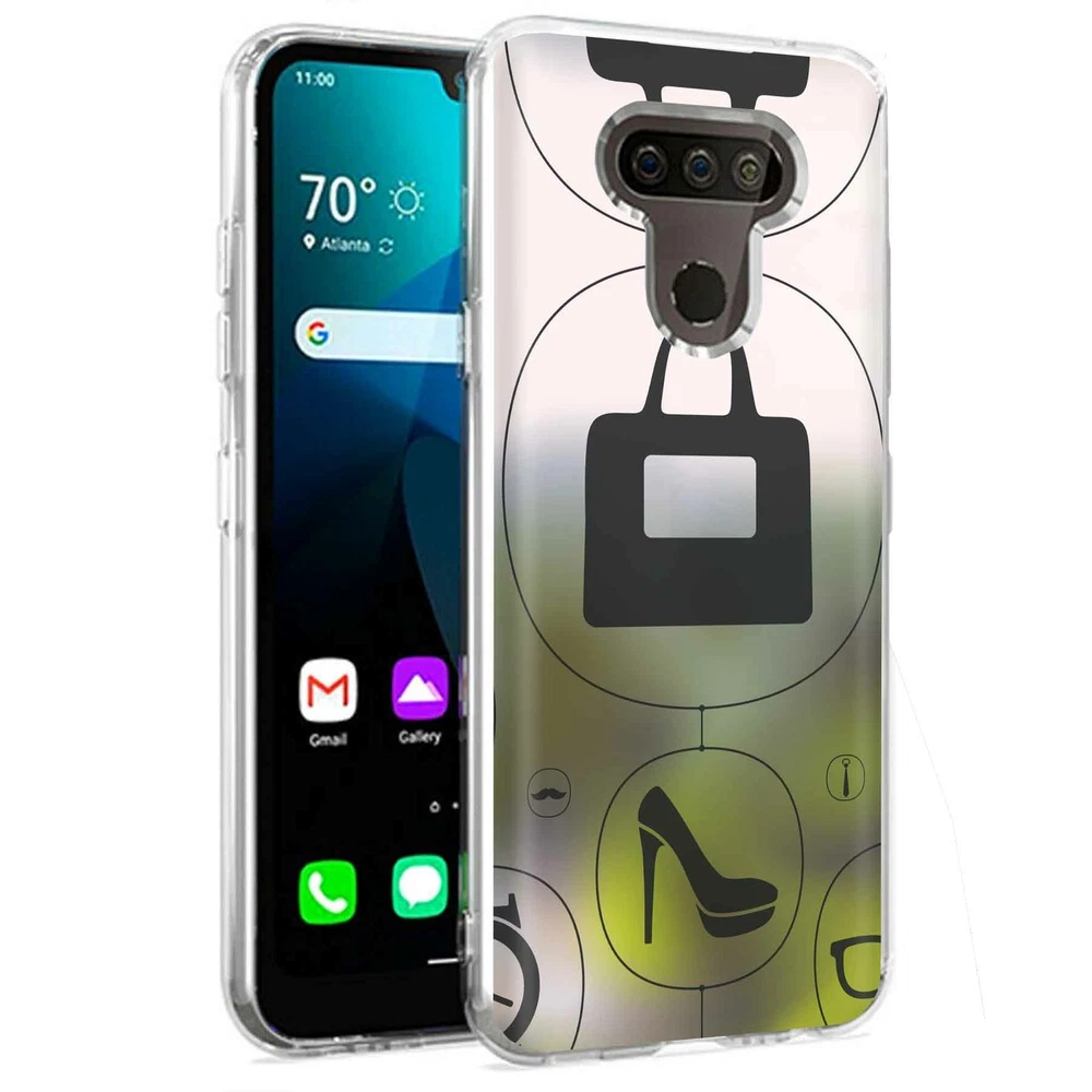Phone Case for LG Harmony 4,Xpression Plus 3,K40S, Shopping Yellow Print