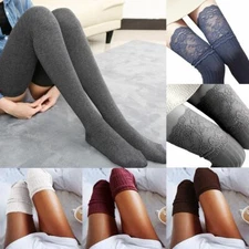 Women Girl Knit Extra Long Boot Socks Over Knee Thigh High Warm Stocking Various