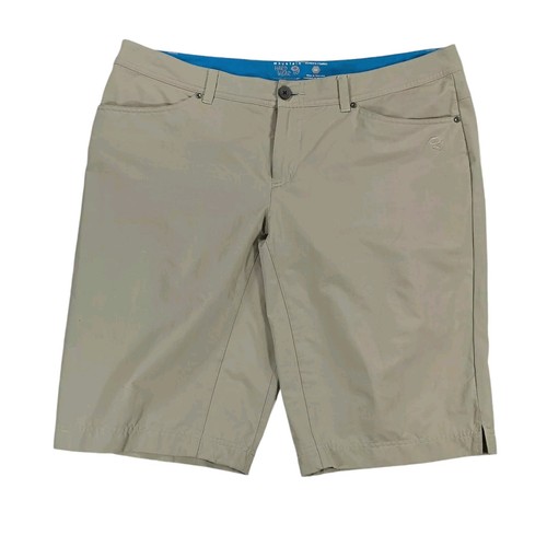 Mountain Hardwear Shorts Womens 14 Beige Nylon Hiking Outdoor Walking Trail Gorp