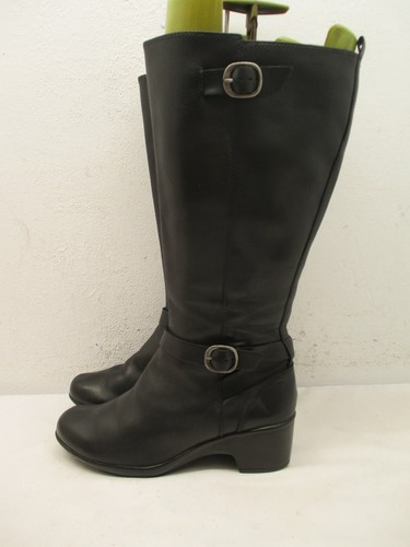 Clarks Knee High Black Leather Boots Womens Size 7.5 M - Picture 5 of 11