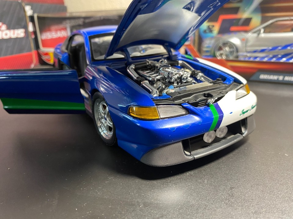 Miniature AUTOart 1/18 Ford Mustang Super Stallion 1998 Bleue - Édition Limitée