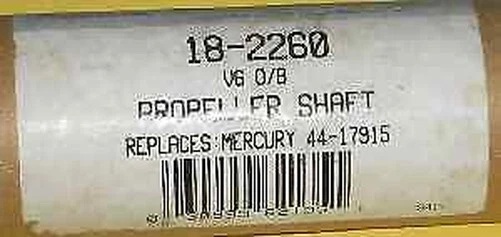 Sierra 18-2260 Prop Shaft Mercury 44-17915 Mercury V6 - Image 2 of 2