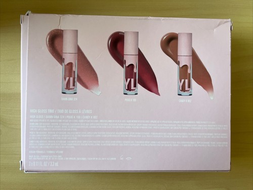 KYLIE Lip High Gloss Trio Damn Gina 324 Posie K 100 Candy K 802 0.11 fl oz - Picture 2 of 3