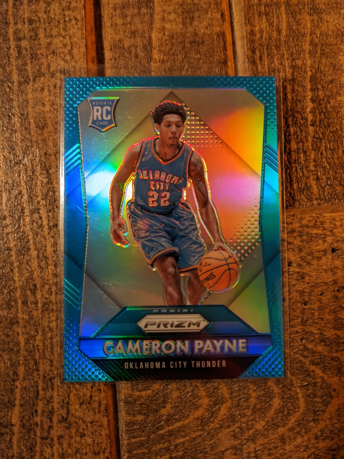 2015-16 Panini Prizm Light Blue Prizm /199 Cameron Payne #312 Rookie RC