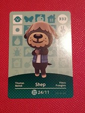 SHEP ANIMAL CROSSING AMIIBO SERIES 4 CARD #332 TRACKED AU POST geniuine