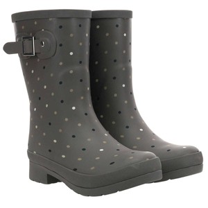Chooka para Mujer Altura Media Gris Lunares Impermeable Felpa de Goma para  Lluvia Botas Talla 9 | eBay