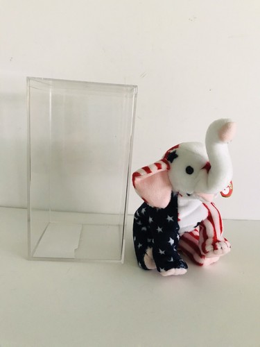 Beanie Babies Nuevo con Etiquetas Raro Ty Coleccionable "Righty 2000" Elefante Político con Errores - Imagen 2 de 8