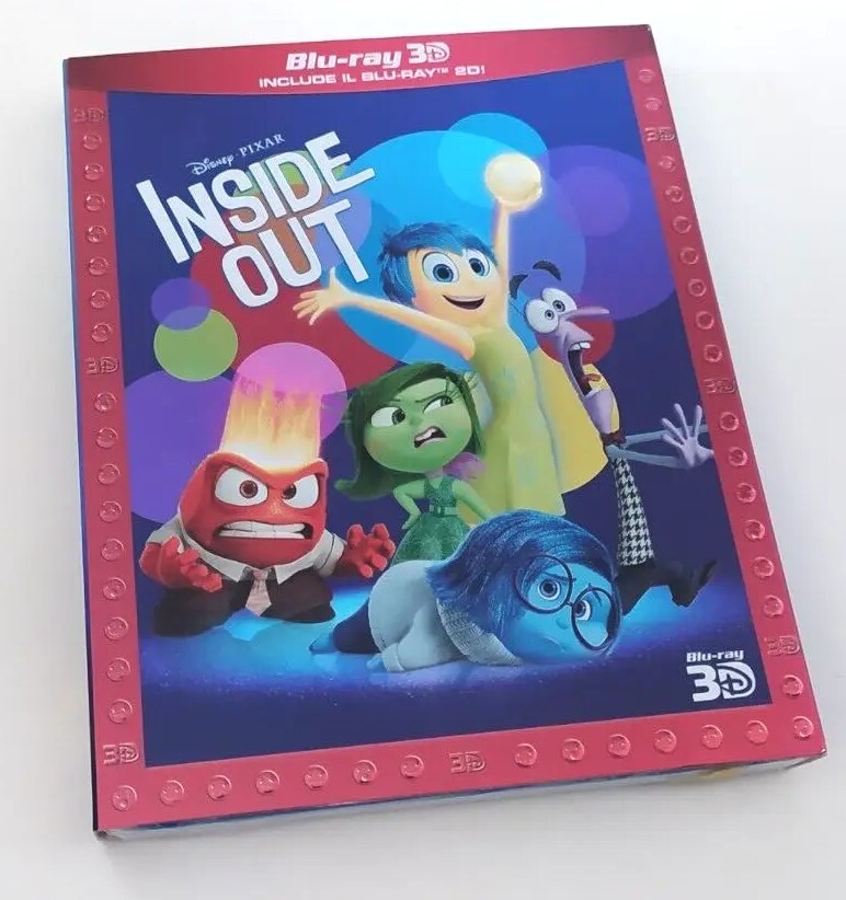 DISNEY PIXAR INSIDE OUT    BLU-RAY  3D+2D  NUOVO SIGILLATO SLIPCASE