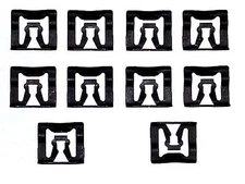 64-80 Ford Front Windshield Rear Window Moulding Molding Trim Clip 10pcs AA