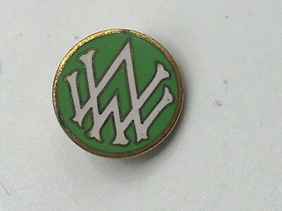 #ad Green Lapel Pin Mystery Logo Symbol Not Sure What It Is Unusual Vintage HELP $9.95