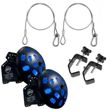 American DJ 2 Vertigo Hex LED Moonflower Effect Fixtures w/ Clamps  Harnesses