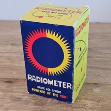 Vintage Radiometer Space Age Sphere Solar Engine Sun Bulb Rotation W Box