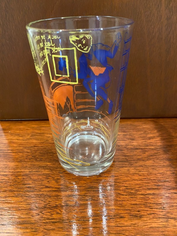 Rare Vintage "Jack Be Nimble Jack Be Quick"  Drinking Glass