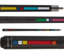 Action Impact IMP14 Black w/ Colored Boxes Pool/Billiards Cue Stick