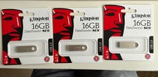 Image of Set of three Kingston DataTraveler SE9 16GB USB 2.0 Flash Drives - brand new