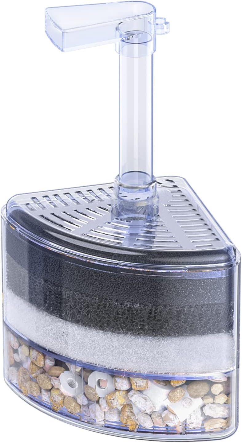 Pawfly Aquarium Corner Sponge Filter Quiet Betta Fry Shrimp and Small Fish Bio