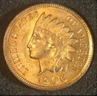 1906 Indian Head Cent - Uncirculated Red - Flashy - FREE SHIPPING
