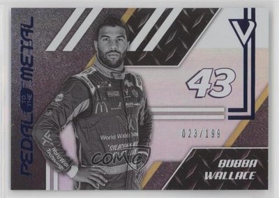 2020 Panini Chronicles Pedal to the Metal Blue 23/199 Bubba Wallace #19 gf5