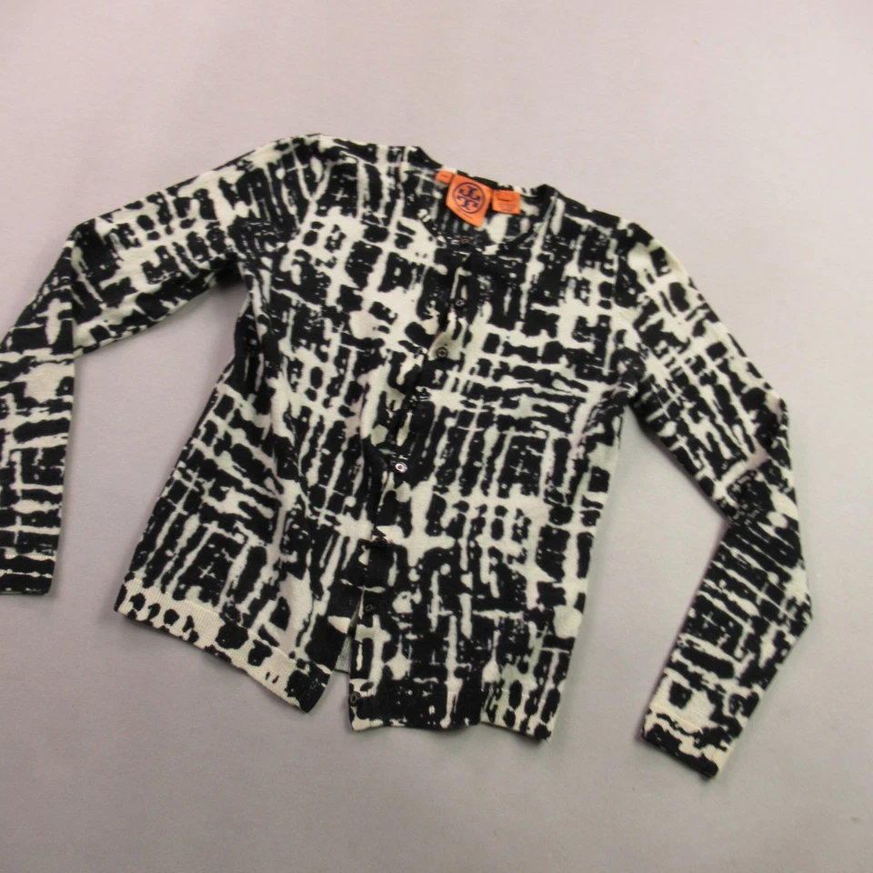 Tory Burch Shirt Womens Small Long Sleeve Button Front Crew Neck Casual - Image 2 of 4