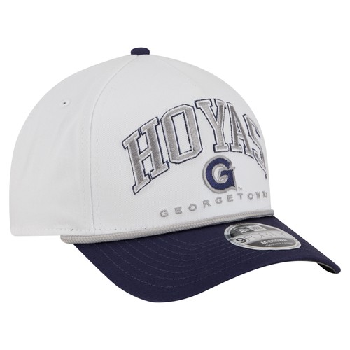 Herren New Era weiß/marine Georgetown Hoyas Bogen zweifarbiges Seil 9FORTY A-Rahmen - Bild 3 von 5