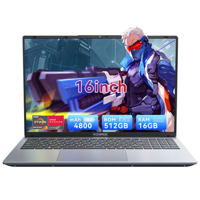 ACEMAGIC 16.1'' Laptop AMD Ryzen 4300U 16GB DDR5 512GB SSD WIFI5 Office Notebook