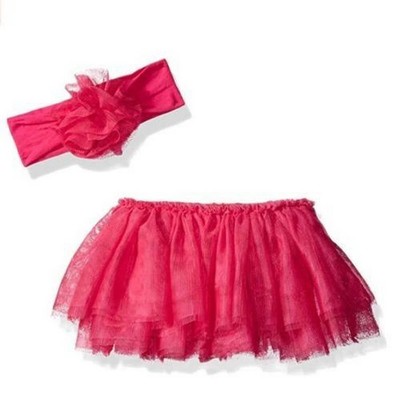 The Childrens Place Baby Girl Tutu and Headband Set, Size 0-6 months Pink