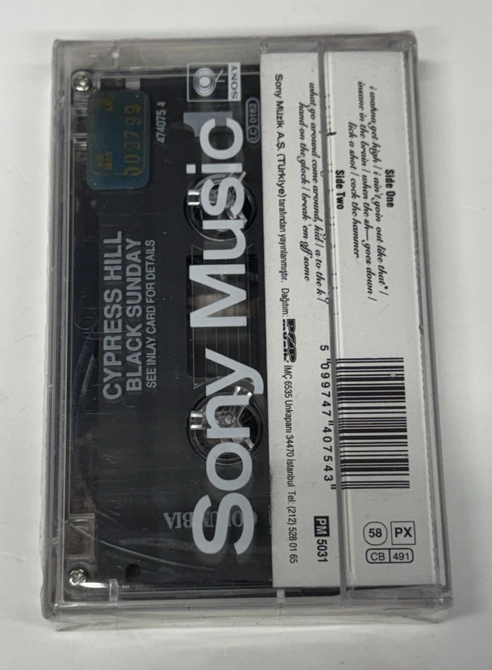 CYPRESS HILL - BLACK SUNDAY (1994) SEALED CASSETTE MADE IN TURKEY - Image 2 of 2