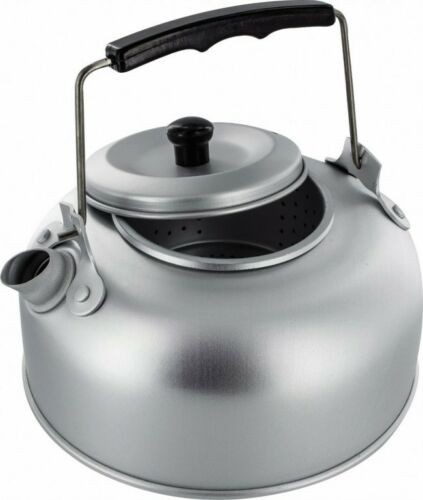 Highlander Camping Caravan Motorhome Camping Kettle Silver CP125