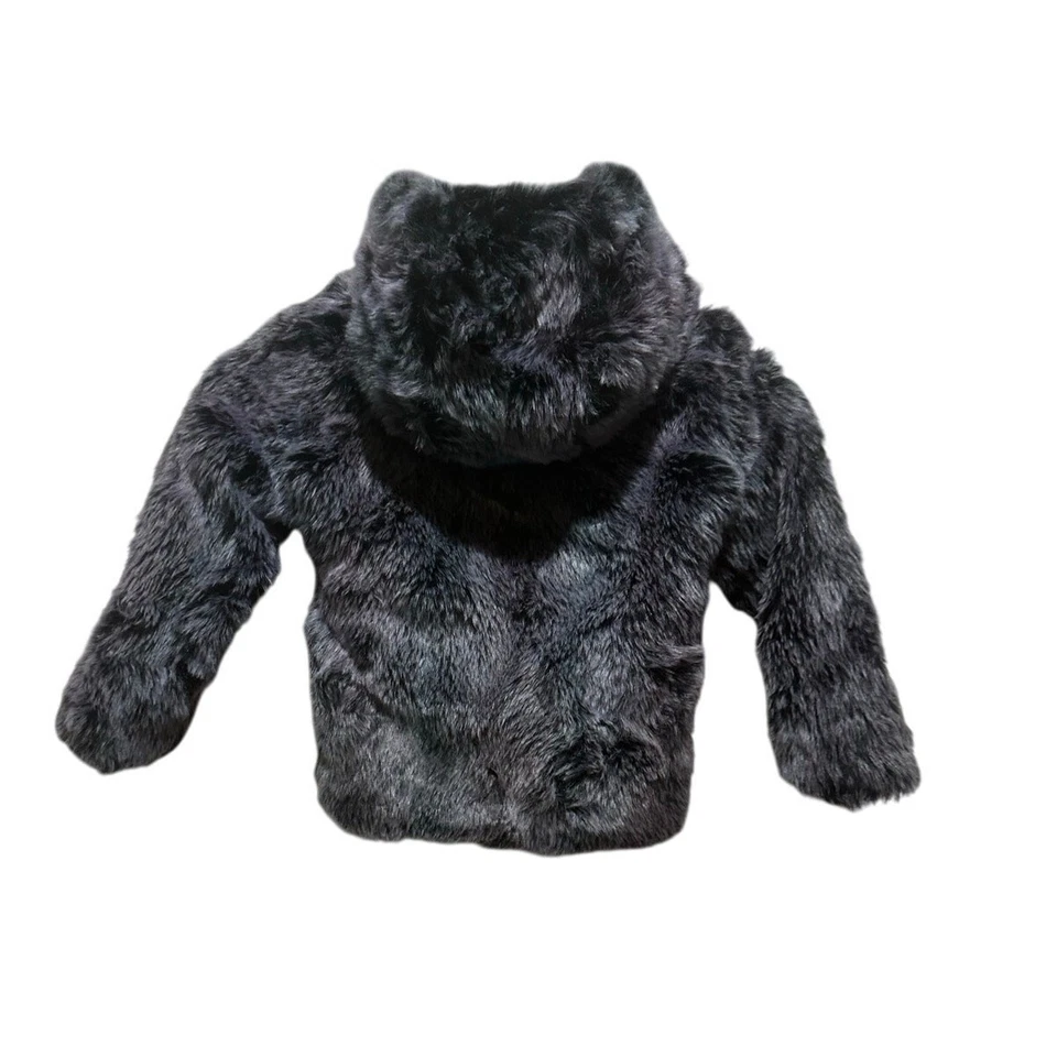 Chaqueta Abrigo American Widgeon Niña Piel Sintética Talla 4T Con Capucha Púrpura y Gris Foto 2 de 4