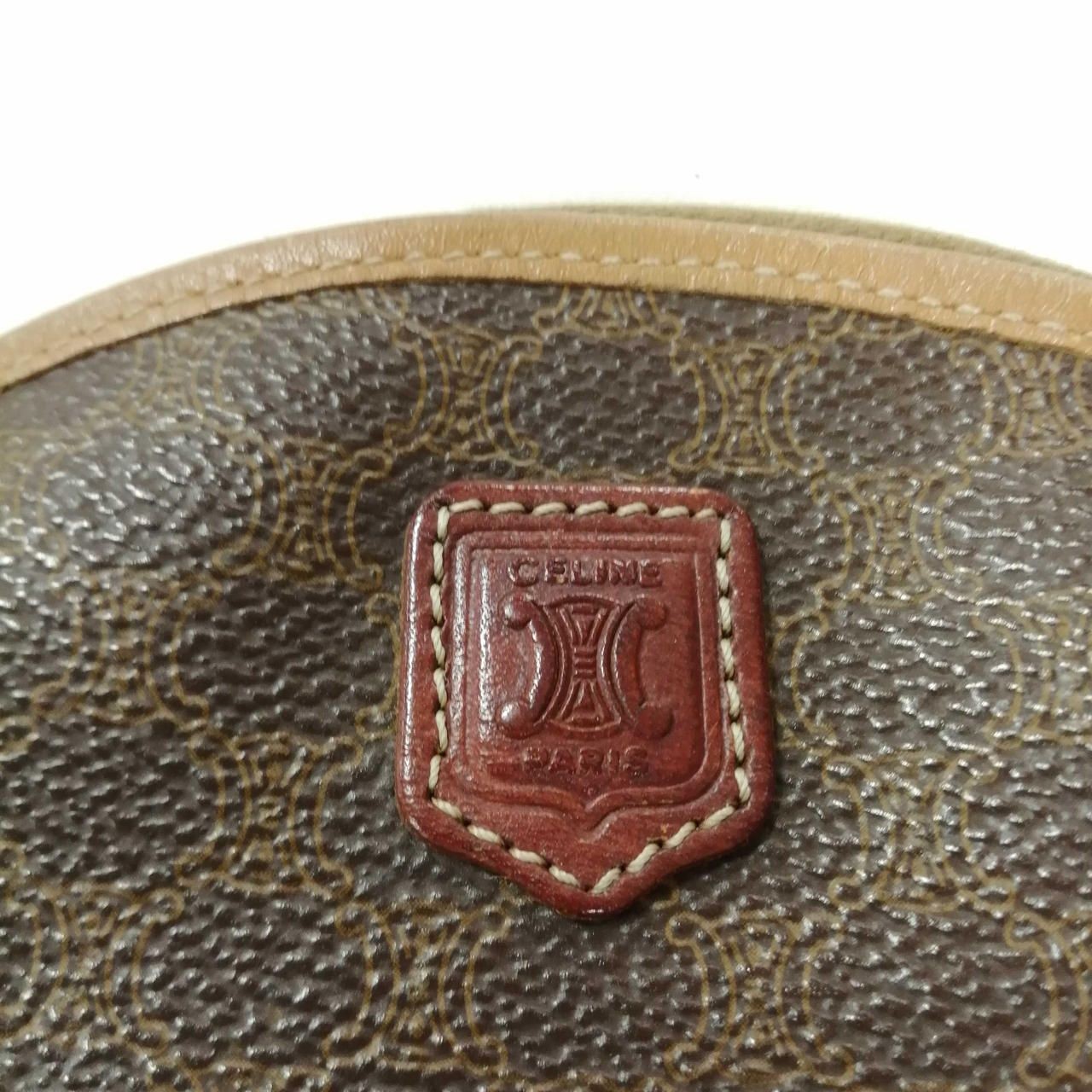 CELINE Macadam Pattern Mini Pouch Dark Brown Used - image 6