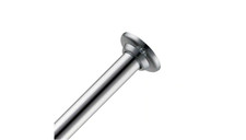 60 In. Aluminum Builders Shower Rod in Chrome