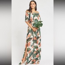 Show Me Your Mumu Hacienda Maxi Dress Off Shoulder Paradise Found Size Small